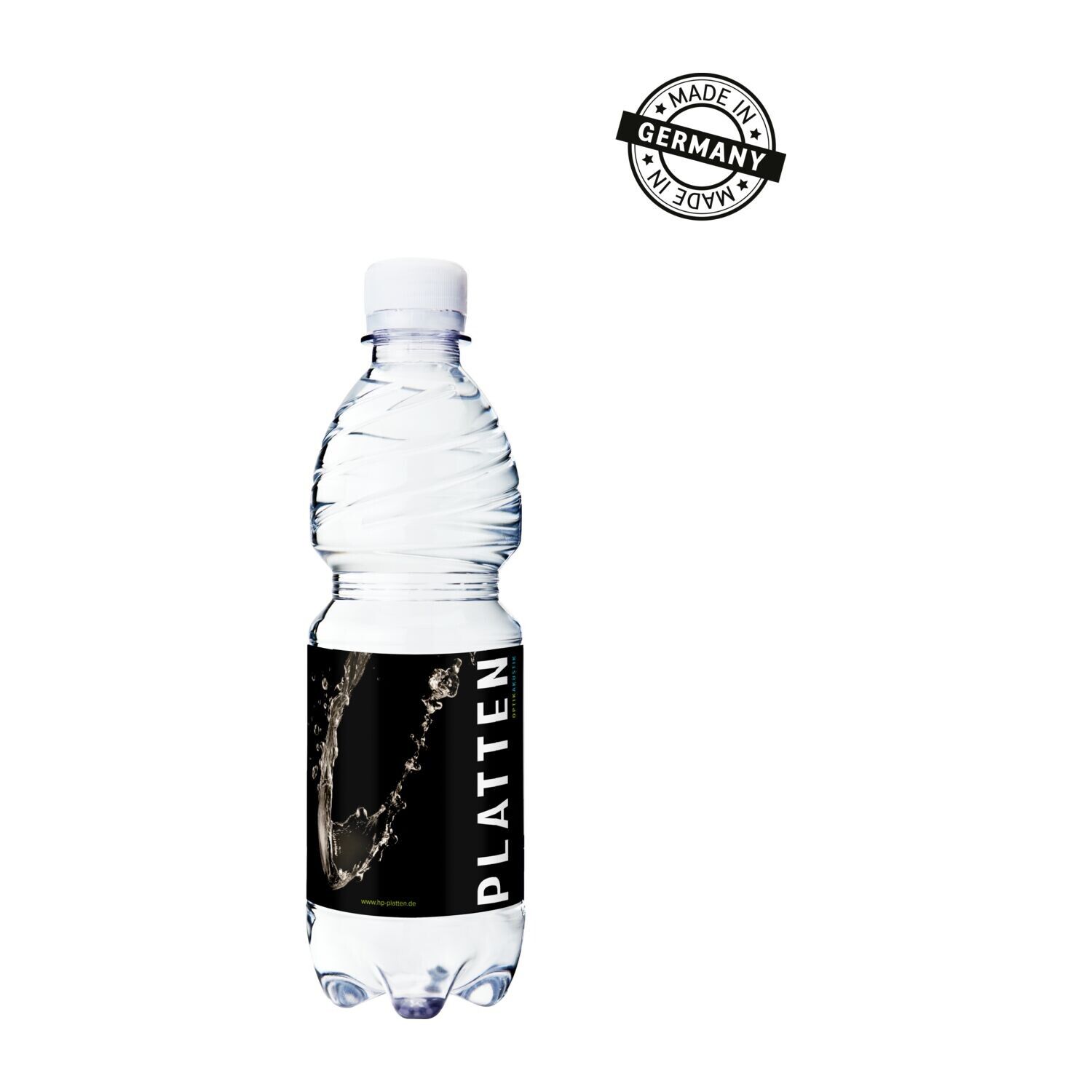 500 ml PromoWater - Mineralwasser mit Kohlensäure - Papier-Etikett-696