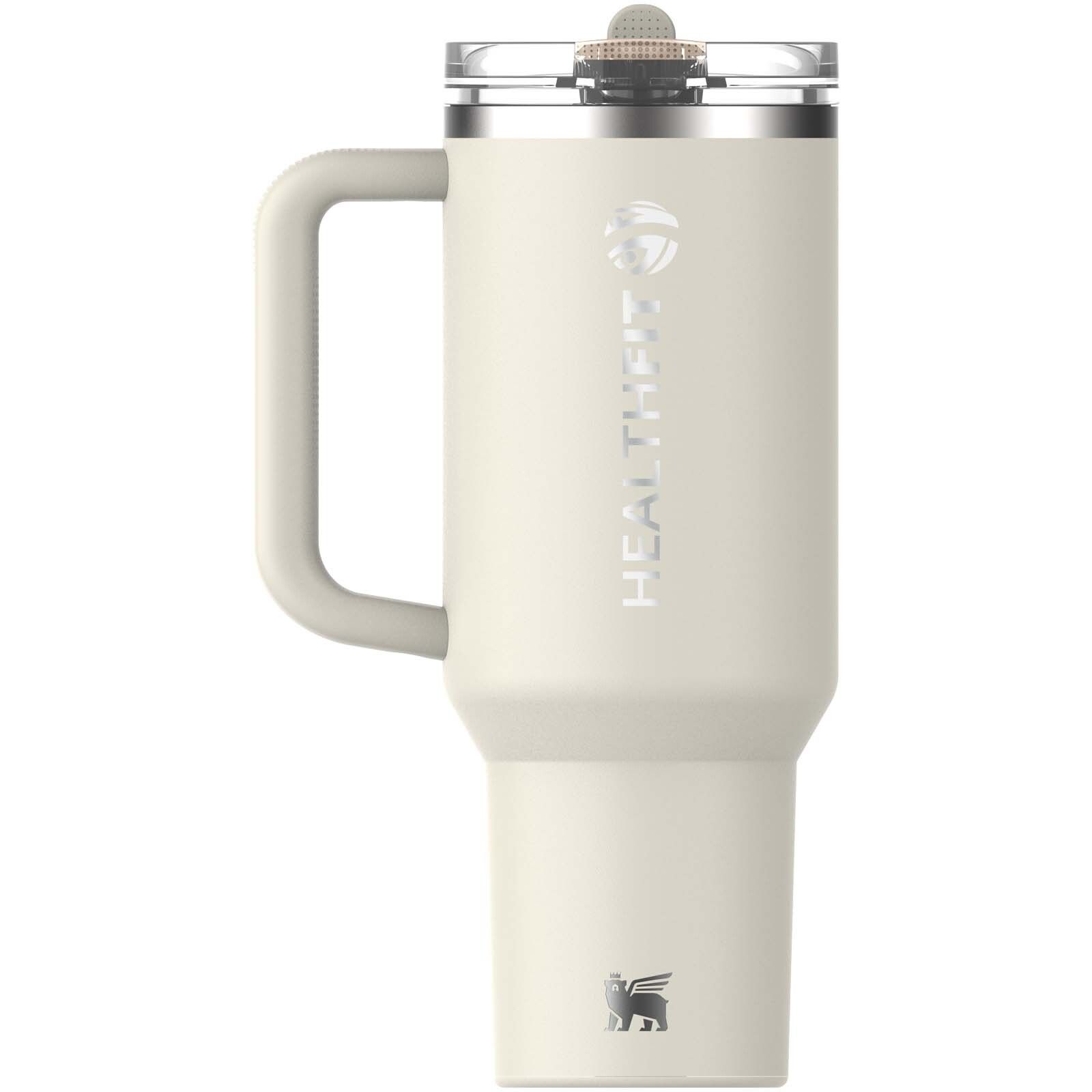 Stanley Quencher ProTour 1180 ml Thermobecher aus recyceltem Edelstahl mit Flip Strohhalm  - creme-80