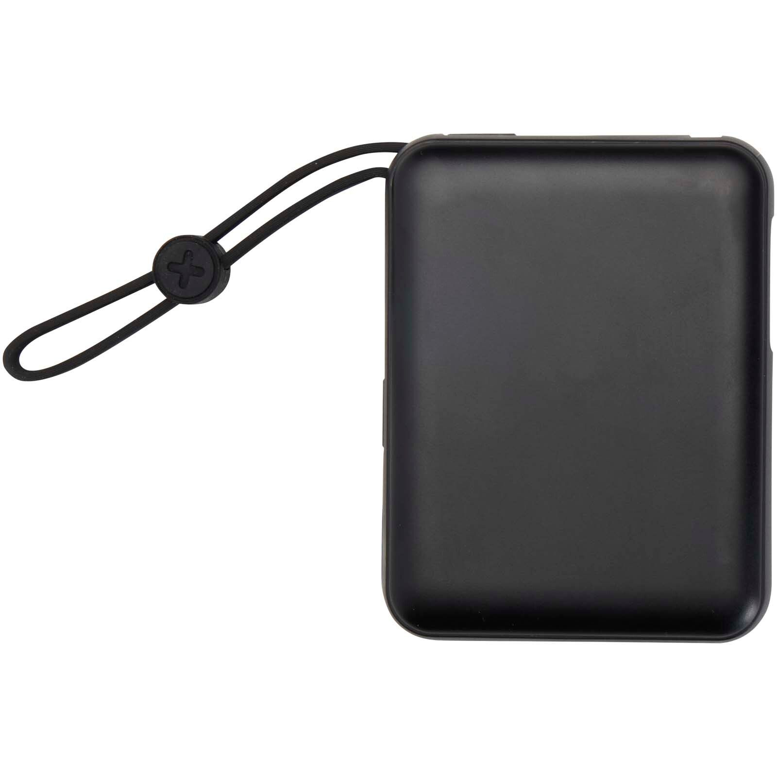 Acrux 35 W 10.000 mAh Tablet Powerbank mit integriertem Typ-C-Kabel aus recyceltem Kunststoff - schwarz-323