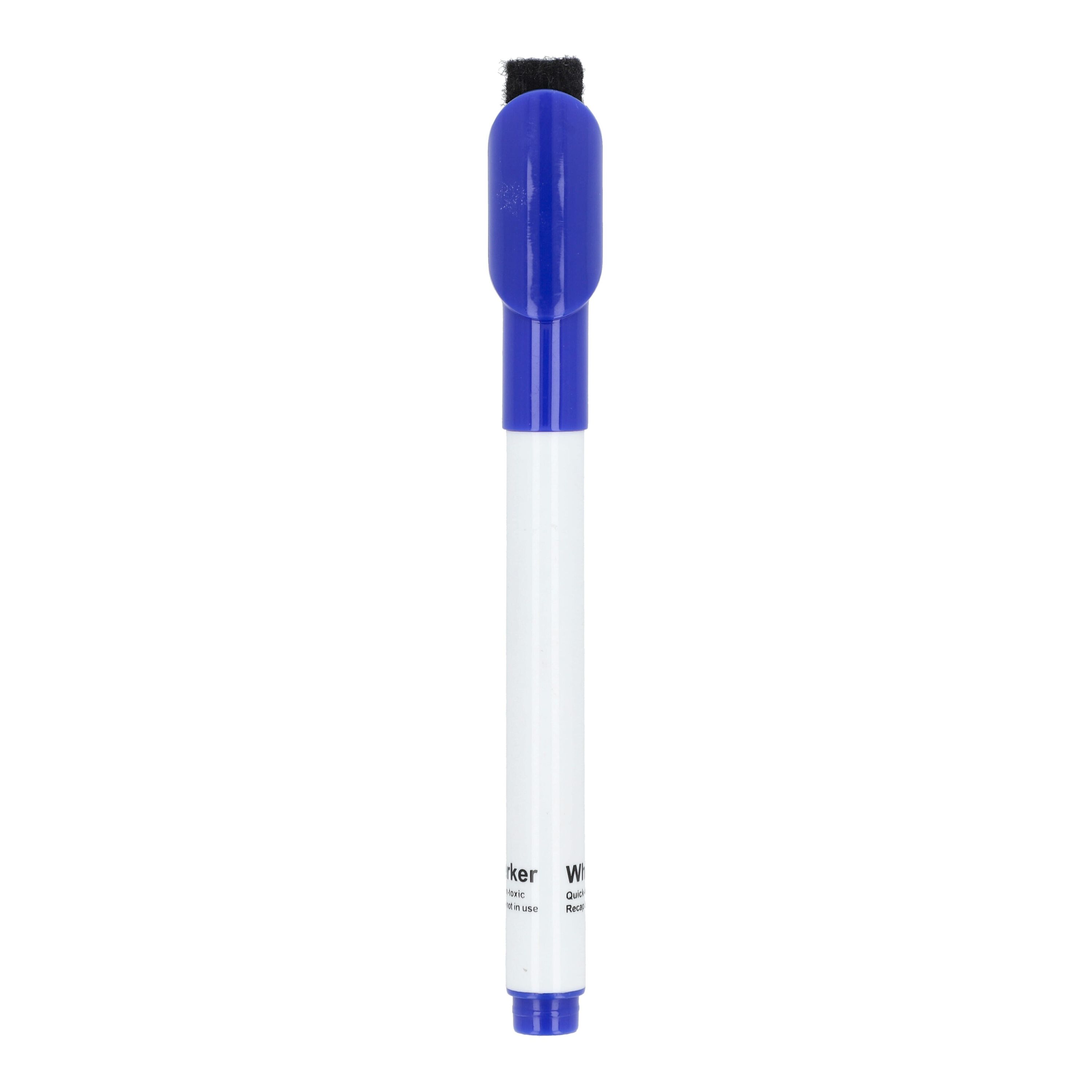 Whiteboard-Marker mit Magnet und Wischer - blau-933