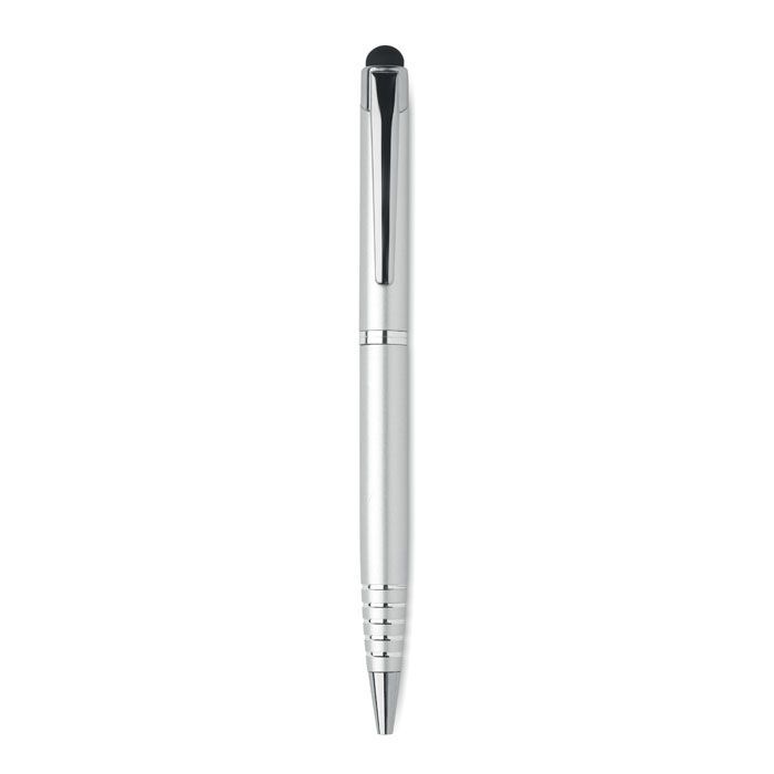 Drehkugelschreiber mit Stylus FLORINA - silber-465