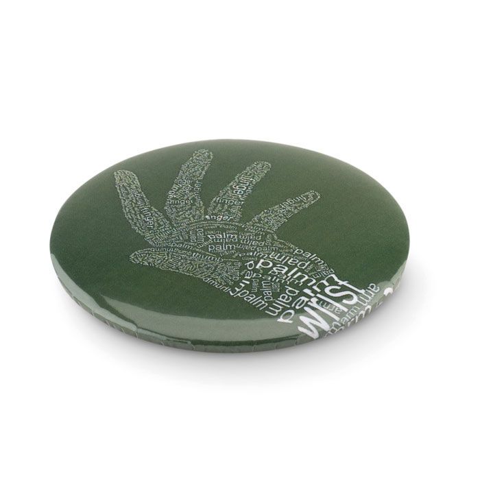Badge mit Make-up Spiegel MIRROR - mattsilber-799