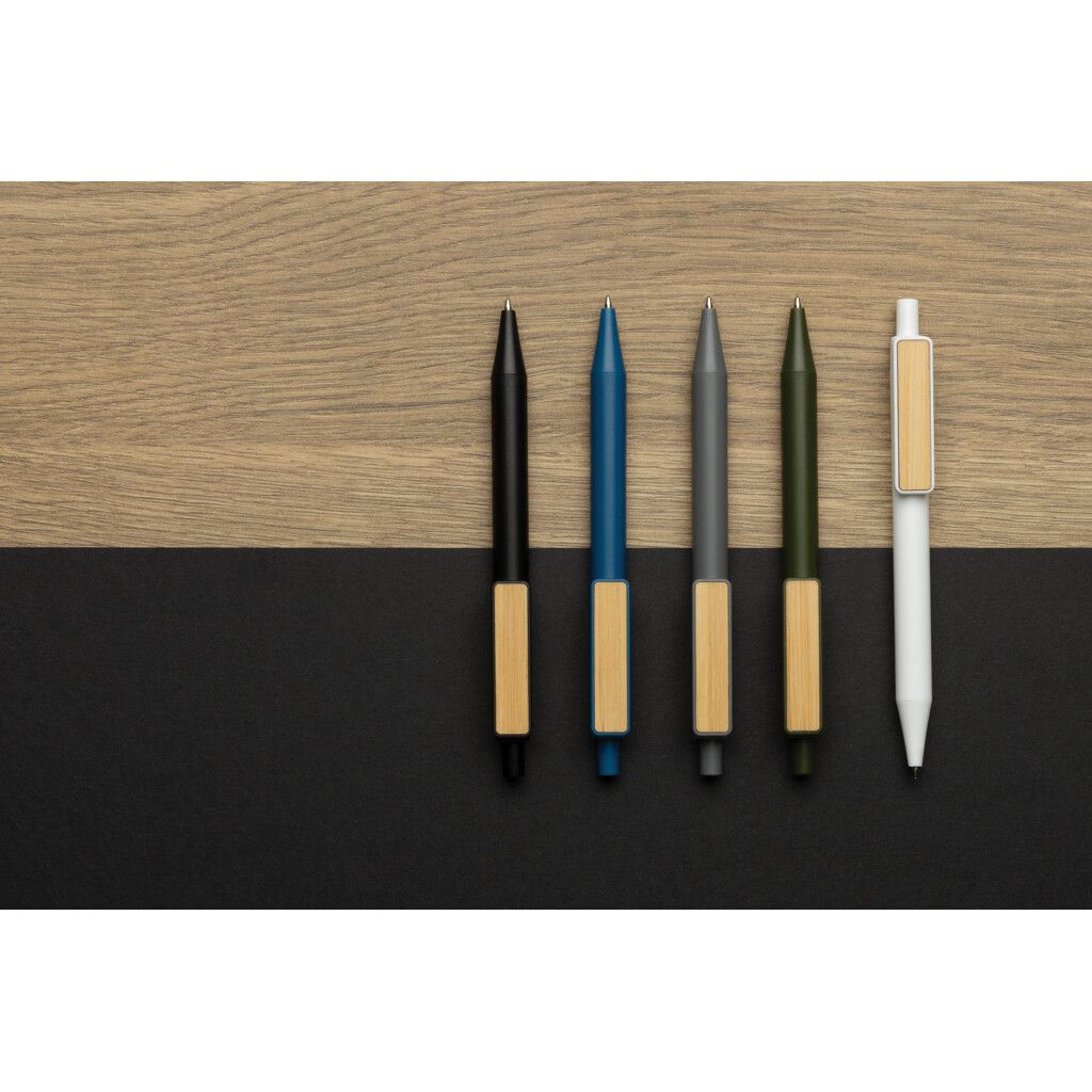GRS rABS Stift mit Bambus-Clip - grau-397