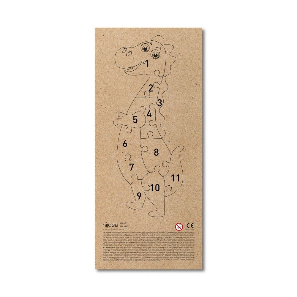 DIPLODOCO Puzzle in Dinosaurierformat aus Kiefernsperrholz - naturhell-714