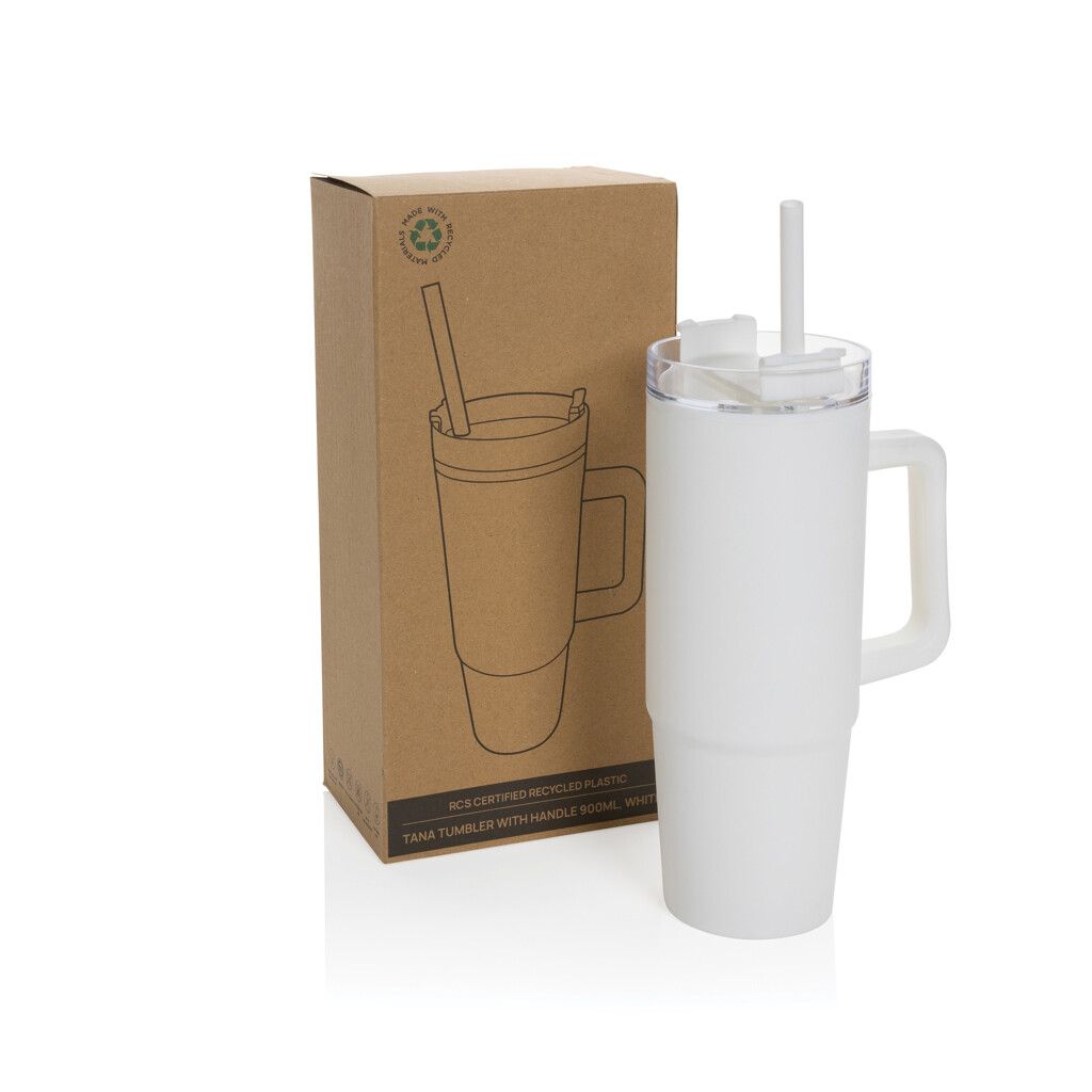 Tana Becher aus RCS recyceltem Kunststoff mit Griff 750ml - weiß-239
