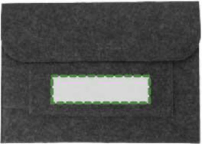 Veredelungsposition Tasche auf der Vorderseite