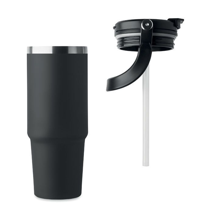 Doppelwandiger Becher 850 ml SUMA HAND - schwarz-378