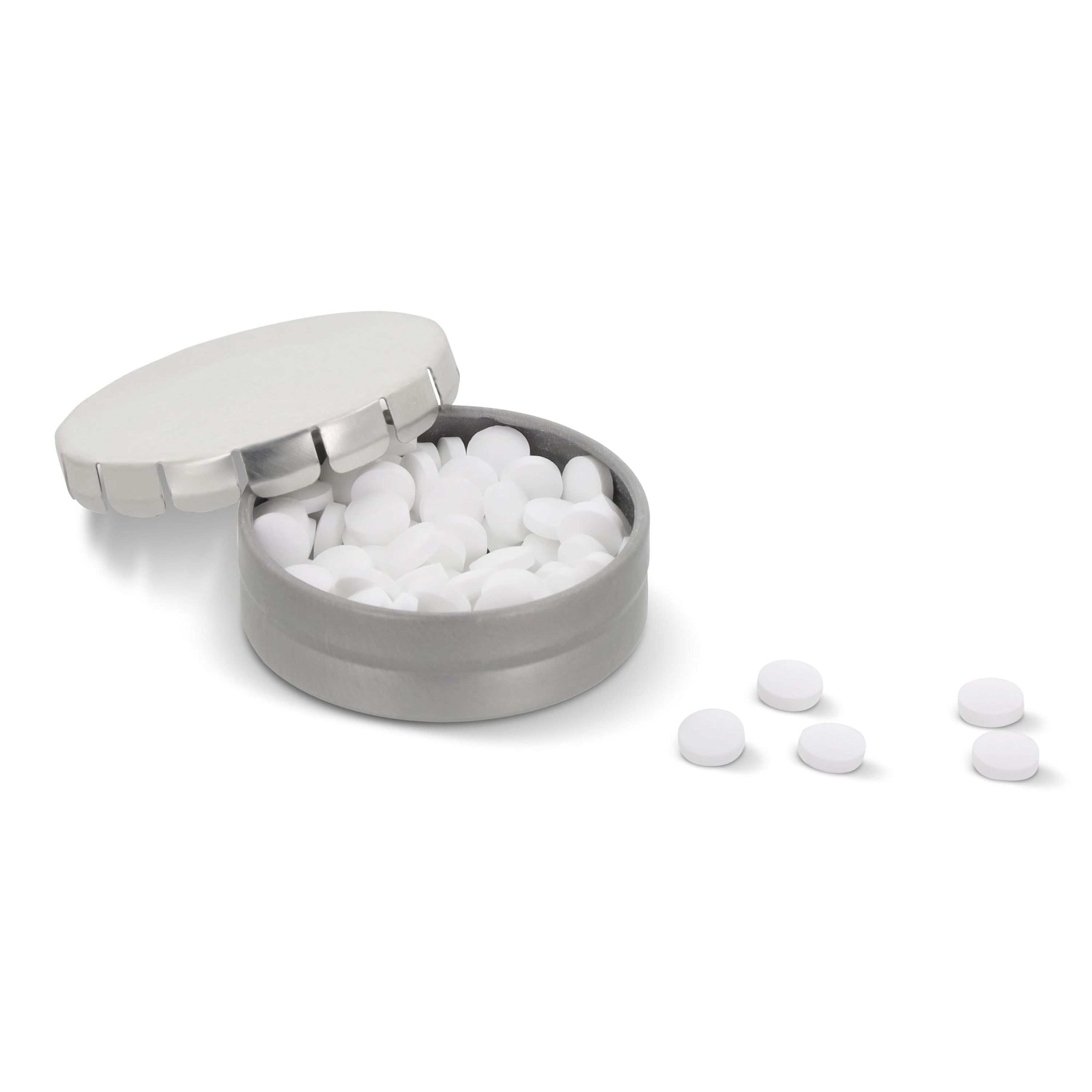 Mini-Clic-Dose Pfefferminzdose - silber-386