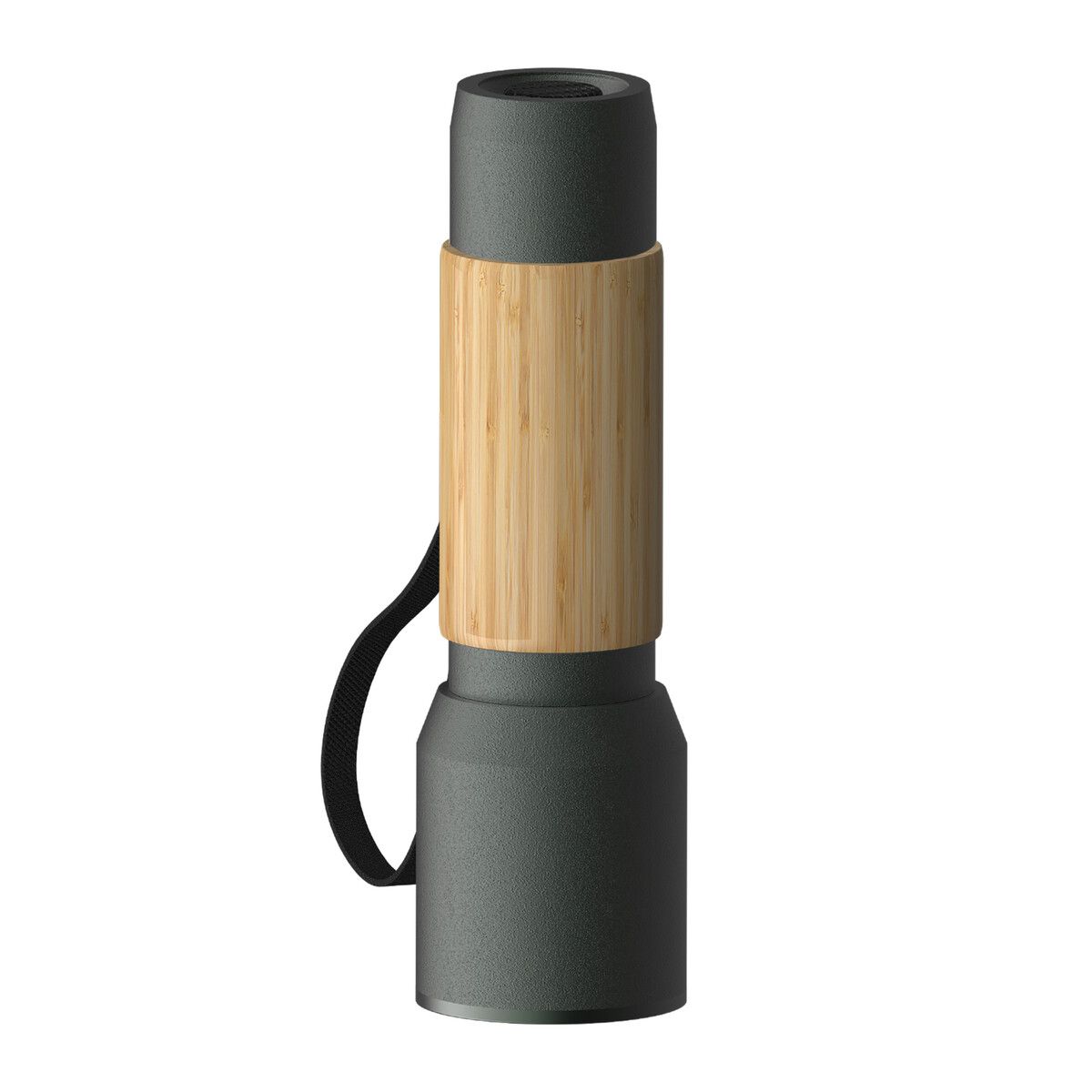 Taschenlampe myFLASH 300 mit Hülle - grau - bambus-342