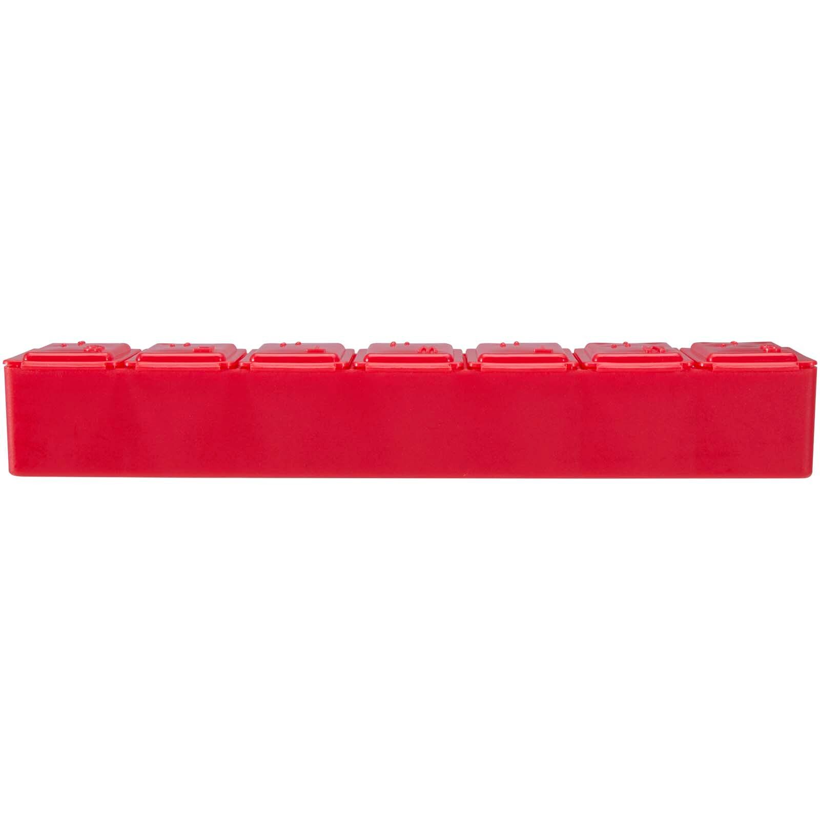 Dose 7 Tage Tabletten Box - rot-891