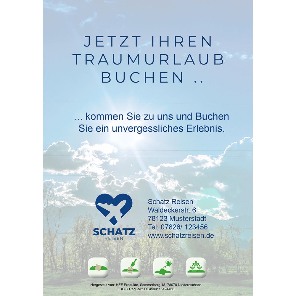 Samenpapier auf A6-Karte - Bienchen-279