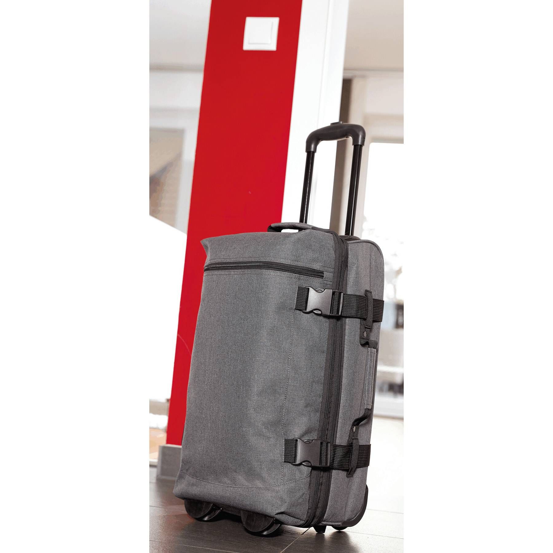 Trolley-Reisetasche VISBY - grau - schwarz-926