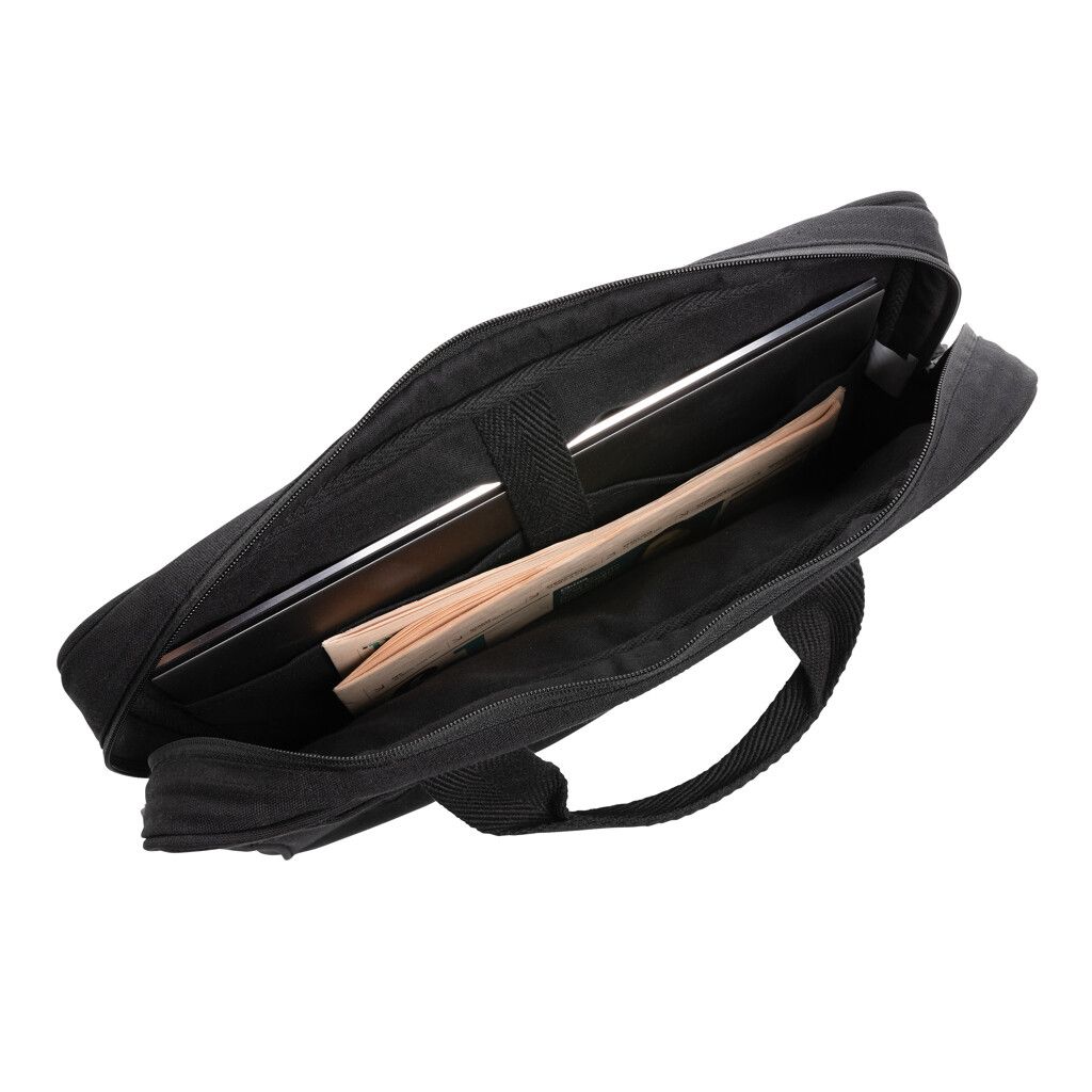 Laluka AWARE™ 15.4" Laptop-Tasche aus recycelter Baumwolle - schwarz-160