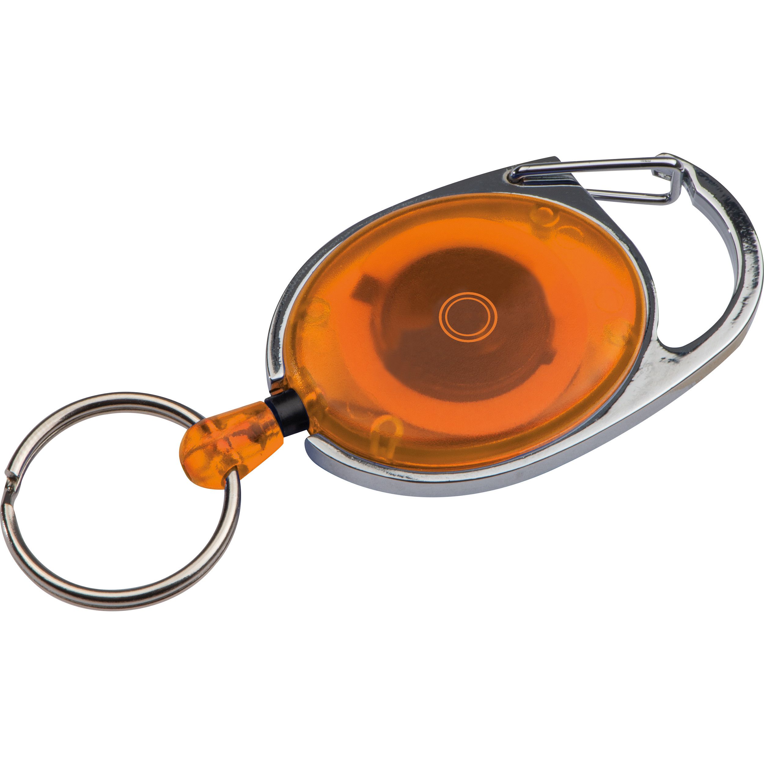 Schlüsselanhänger mit Karabiner und ausziehbarem Schlüsselring DIANA - orange-804
