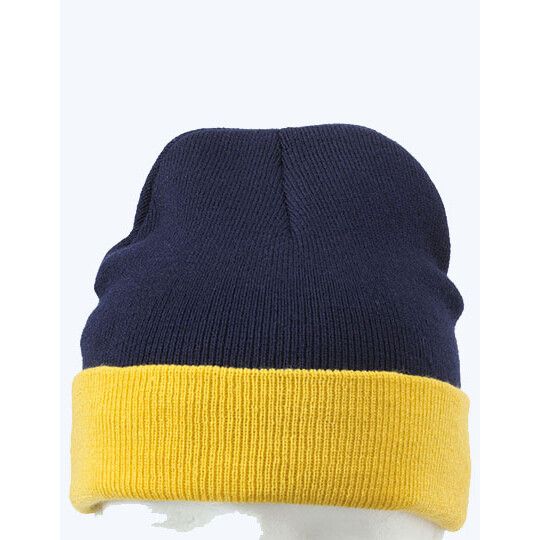 Knitted Cap - navy - gold-816
