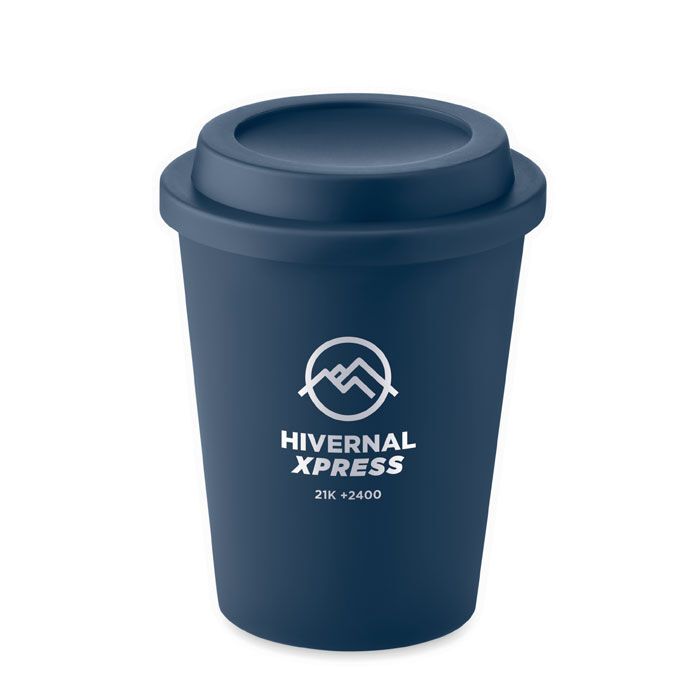 Doppelwandiger Becher PP 300ml SORA - marineblau-935