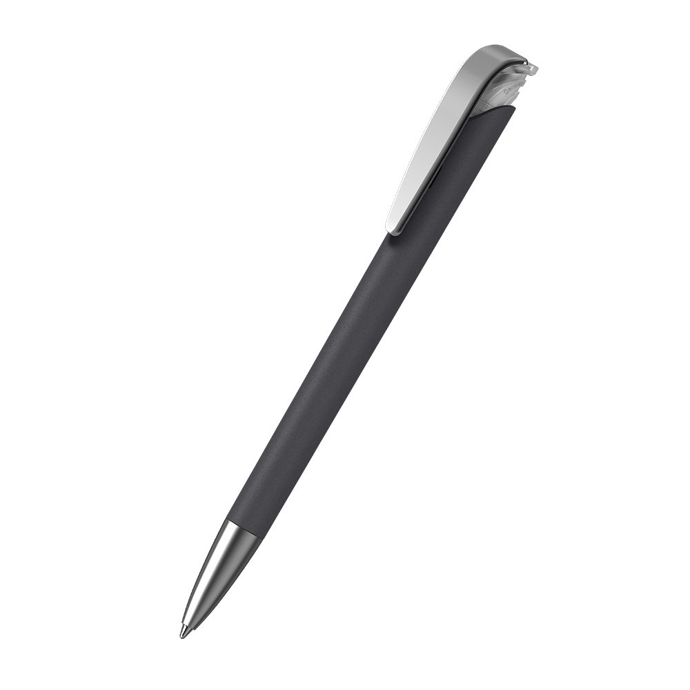 Druckkugelschreiber Jona softgrip/ice MMs - softgrip schwarz - ice-202