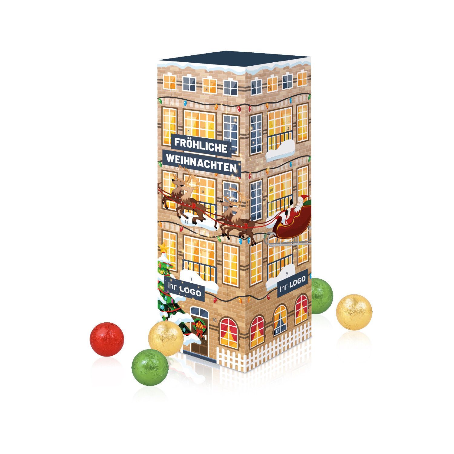 Adventskalender "Turm" mit Fairtrade Schokolade-153