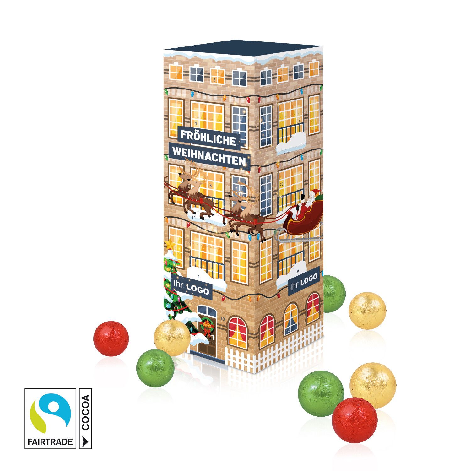 Adventskalender "Turm" mit Fairtrade Schokolade-153