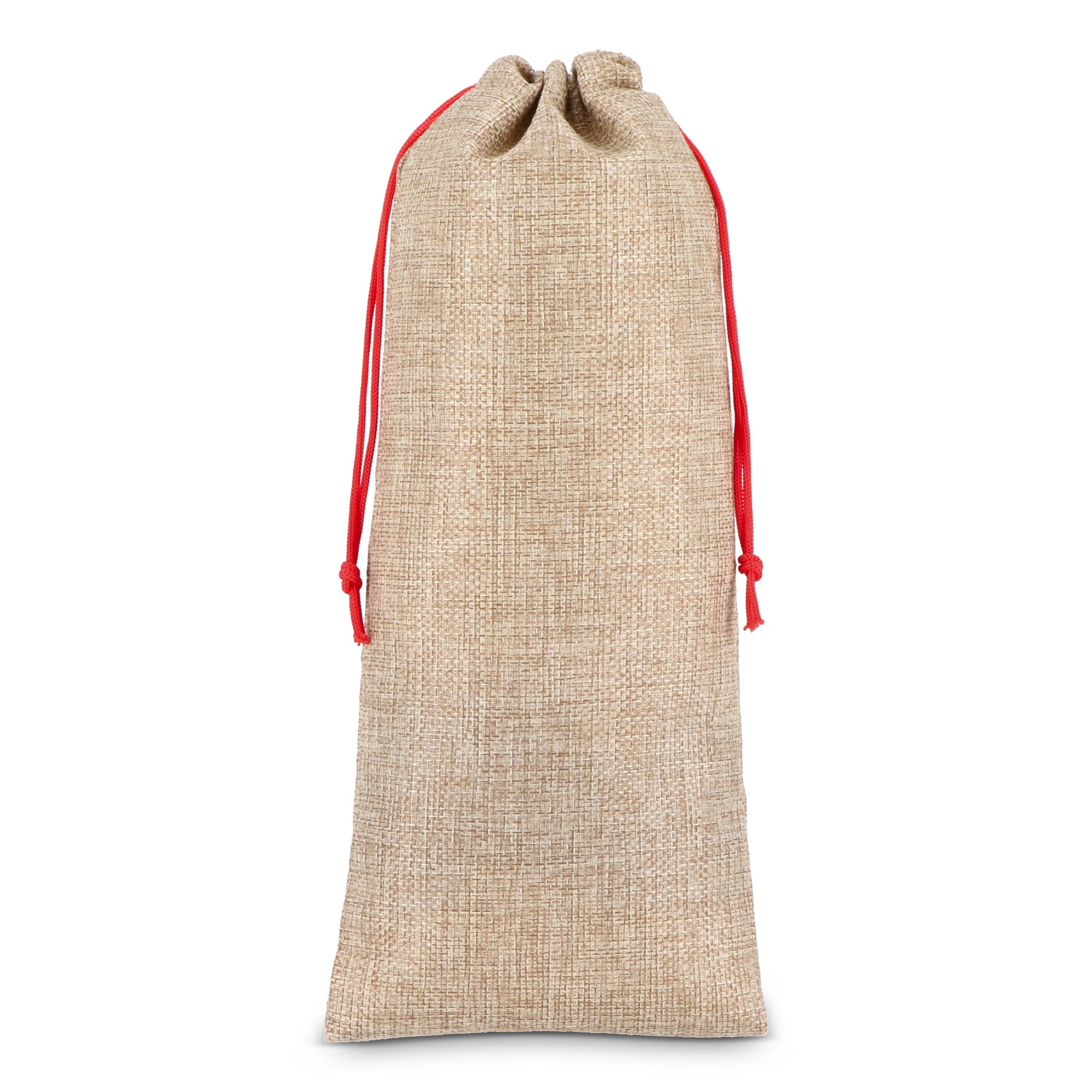 Flaschenetui im Jute-Stil 14 x 34 cm - natur-419
