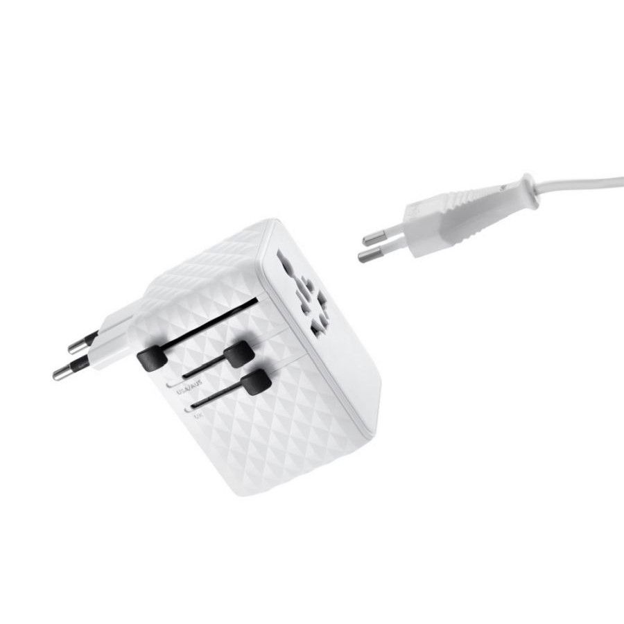 TROIKA Reiseadapter WORLDWIDE PULL 35 - weiß-787