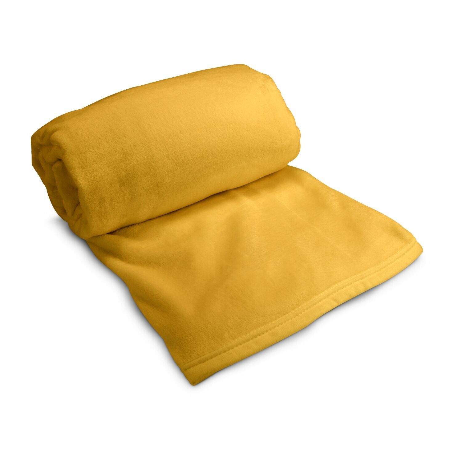 Superflauschdecke - 150x200 cm - 320 g/m² - gelb-530