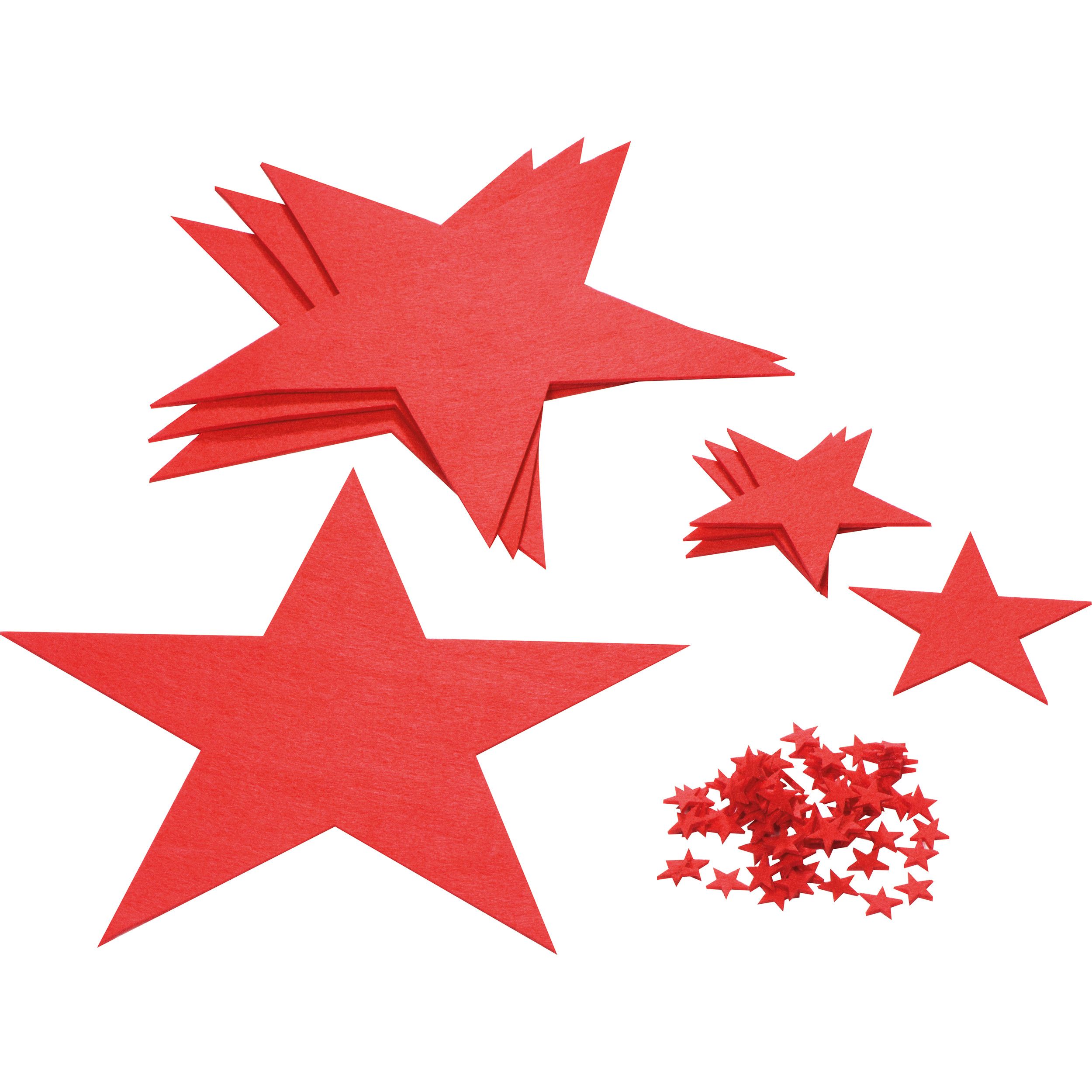 Filzsterneset Augsburg - rot-513