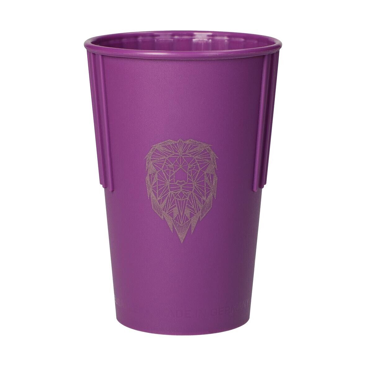 Riffel-Becher ToGo, 300 ml - raffiniertes rot-442