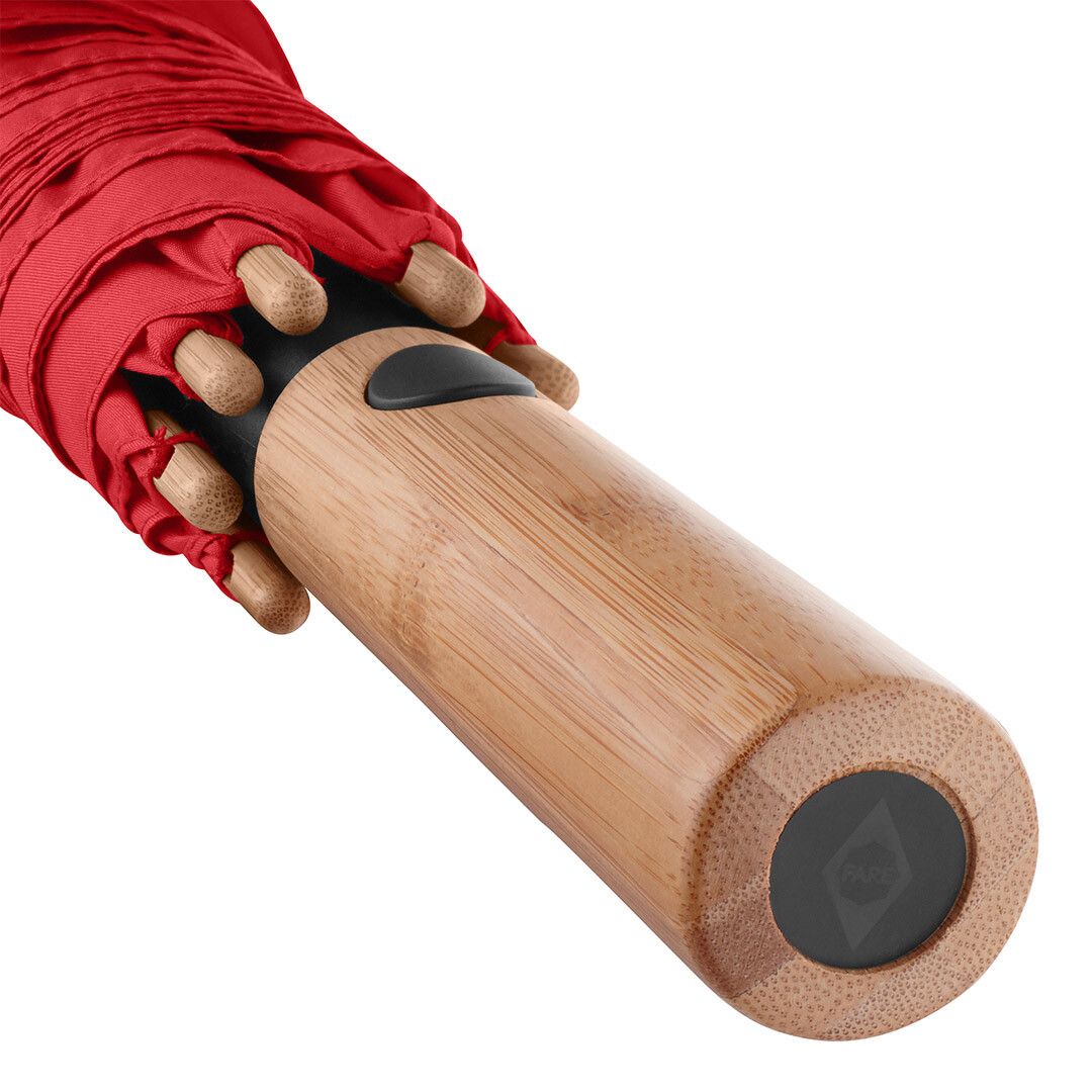 AC-Midsize-Bambus-Stockschirm ÖkoBrella mit waterSAVE® Bezug Ø112 cm - rot-821
