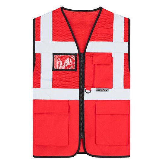 Multifunctional Hi-Vis Mesh-Vest Athens - red-222