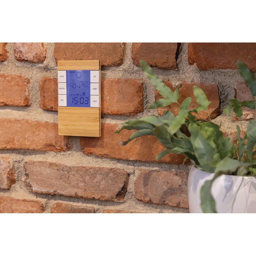 Utah Wetterstation aus RCS rKunststoff & Bambus - braun-802