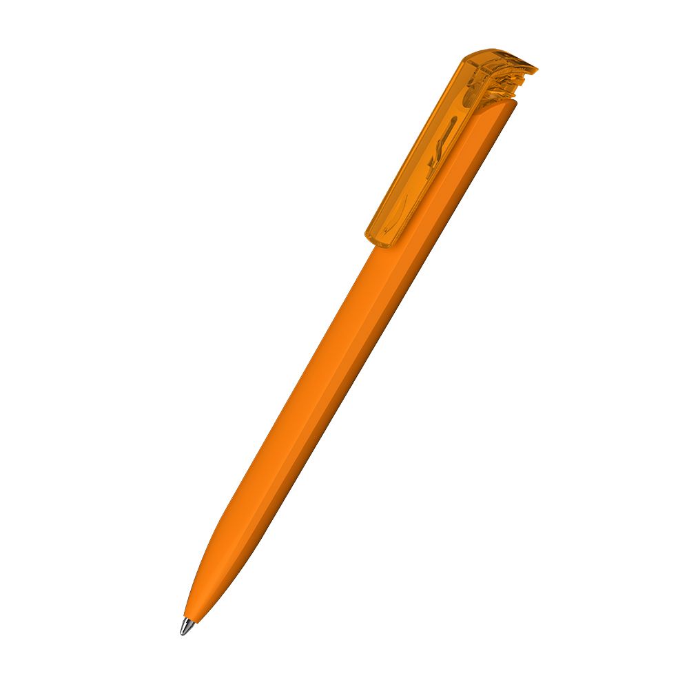 Druckkugelschreiber Trias softtouch/transparent - softtouch hellorange - orange transparent-561