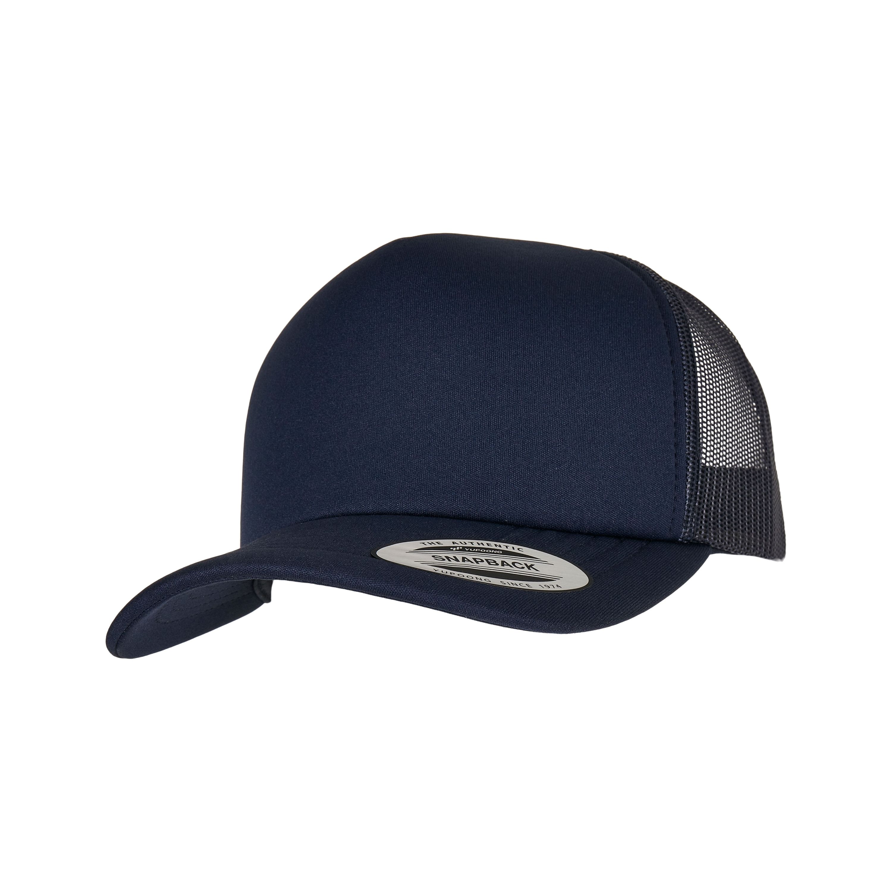 YP Classics® Classic Curved Visor Foam Trucker Cap - navy-590