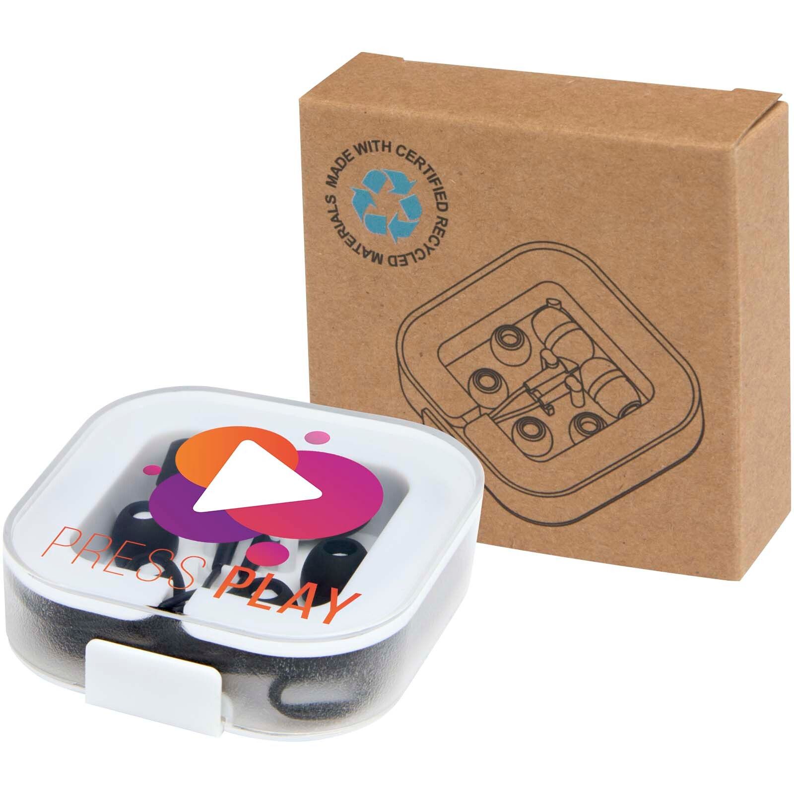 Baekdu kabelgebundenes Headset Typ-C mit Aufbewahrungsbox aus recyceltem Kunststoff - schwarz-42