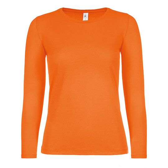 Women´s T-Shirt #E150 Long Sleeve für Damen - orange - XS-107