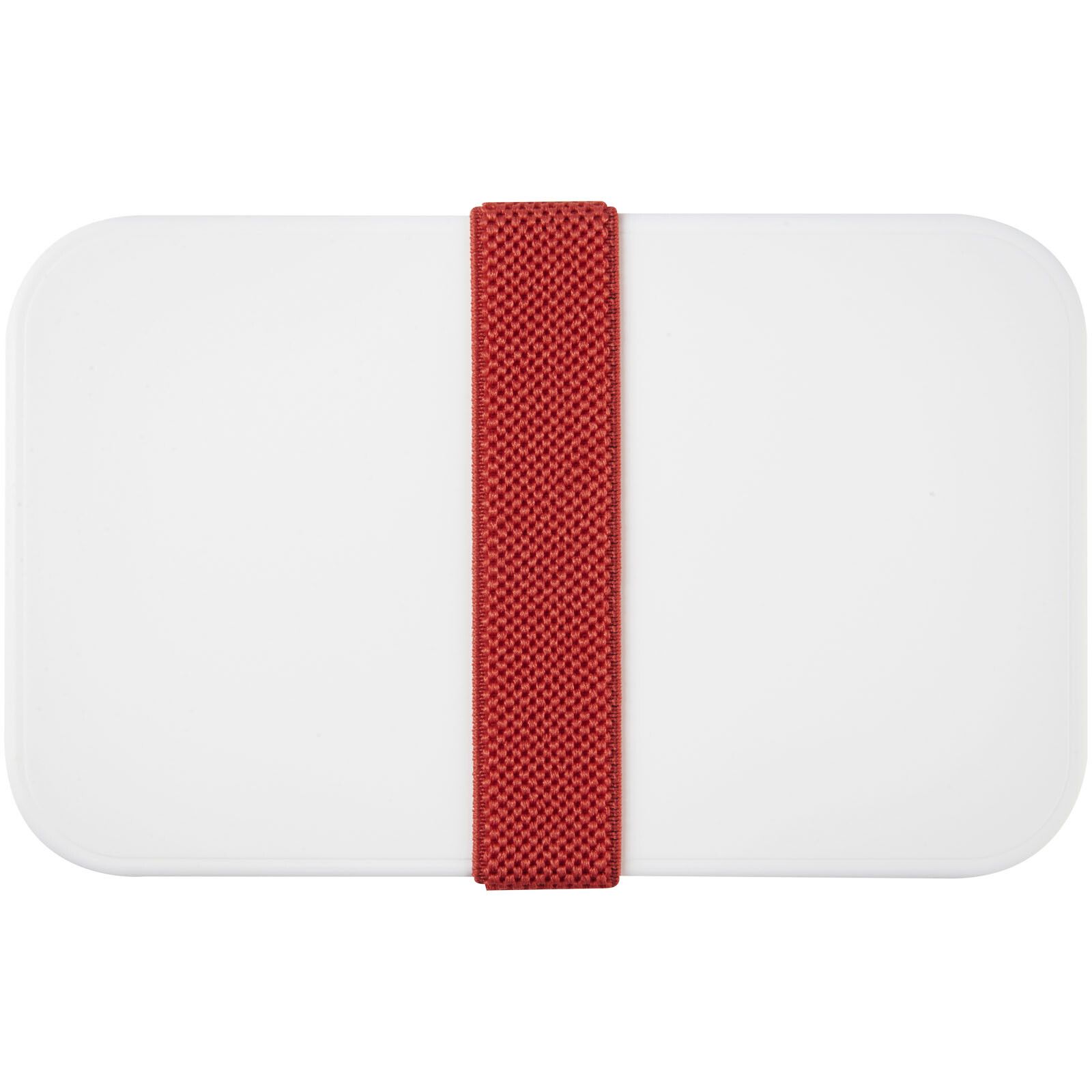 MIYO 700+700 ml Doppel-Lunchbox - weiss -  weiss -  rot-739