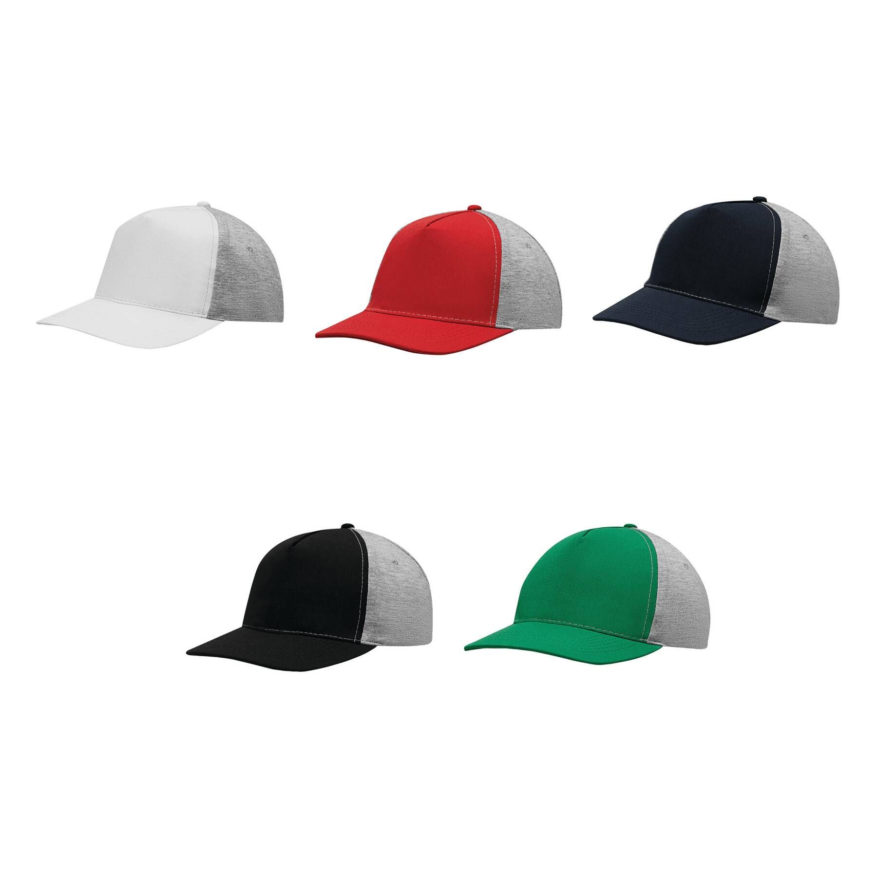 5-Panel-Baseball-Cap UP TO DATE - dunkelgrün - grau-466