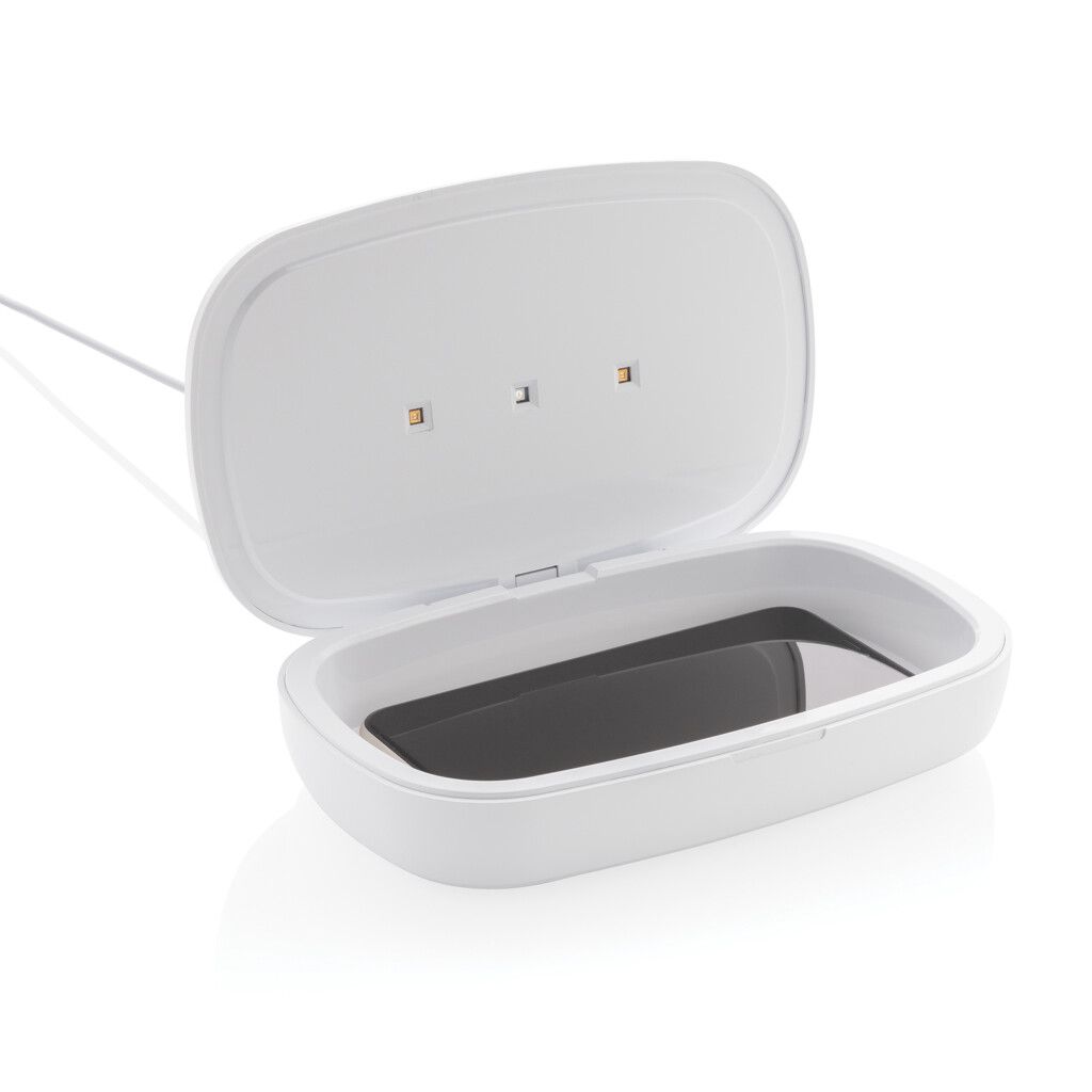 UV-C Sterilisations-Box mit 5W Wireless Charger - weiß-773