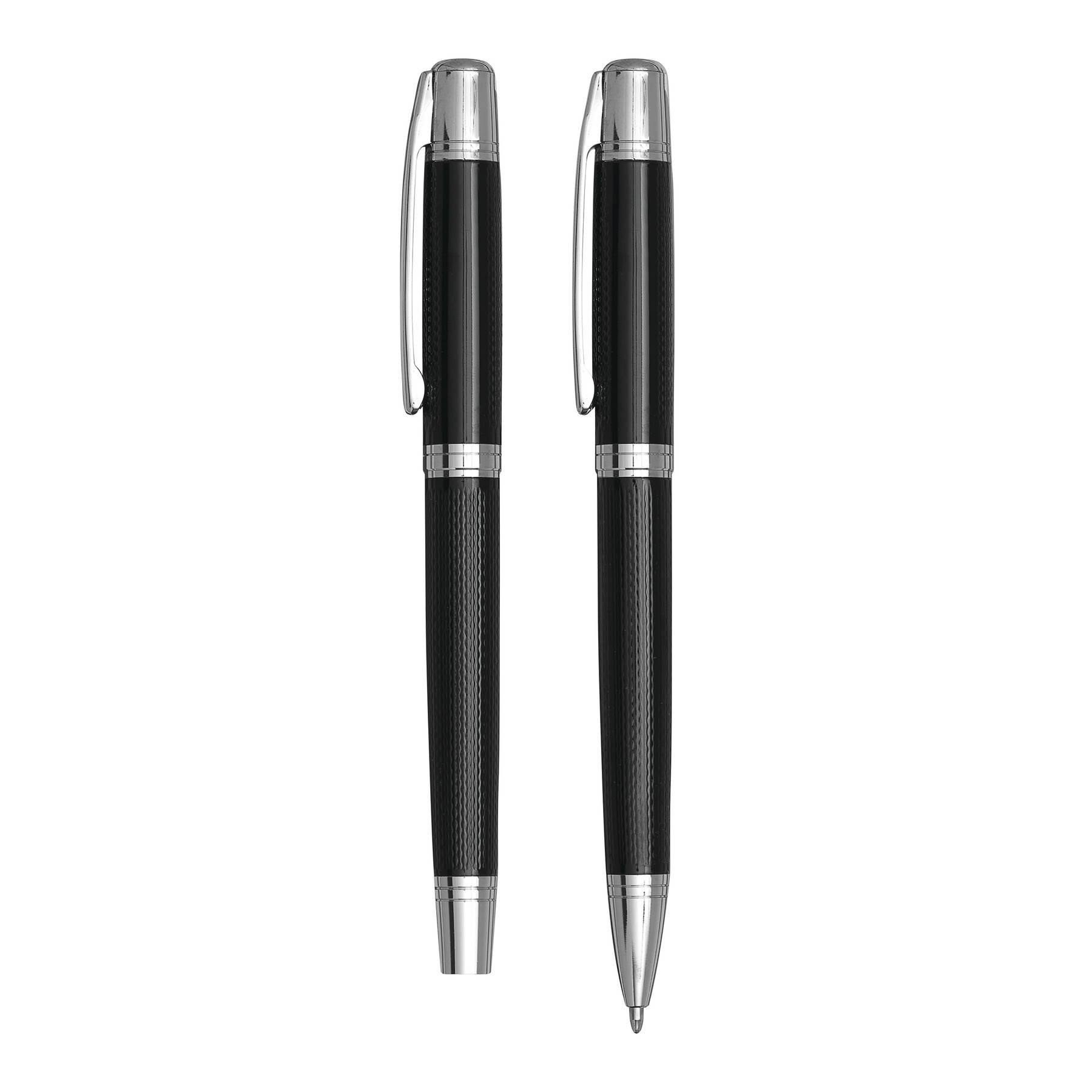 Schreibset MANZONI - schwarz - silber-300