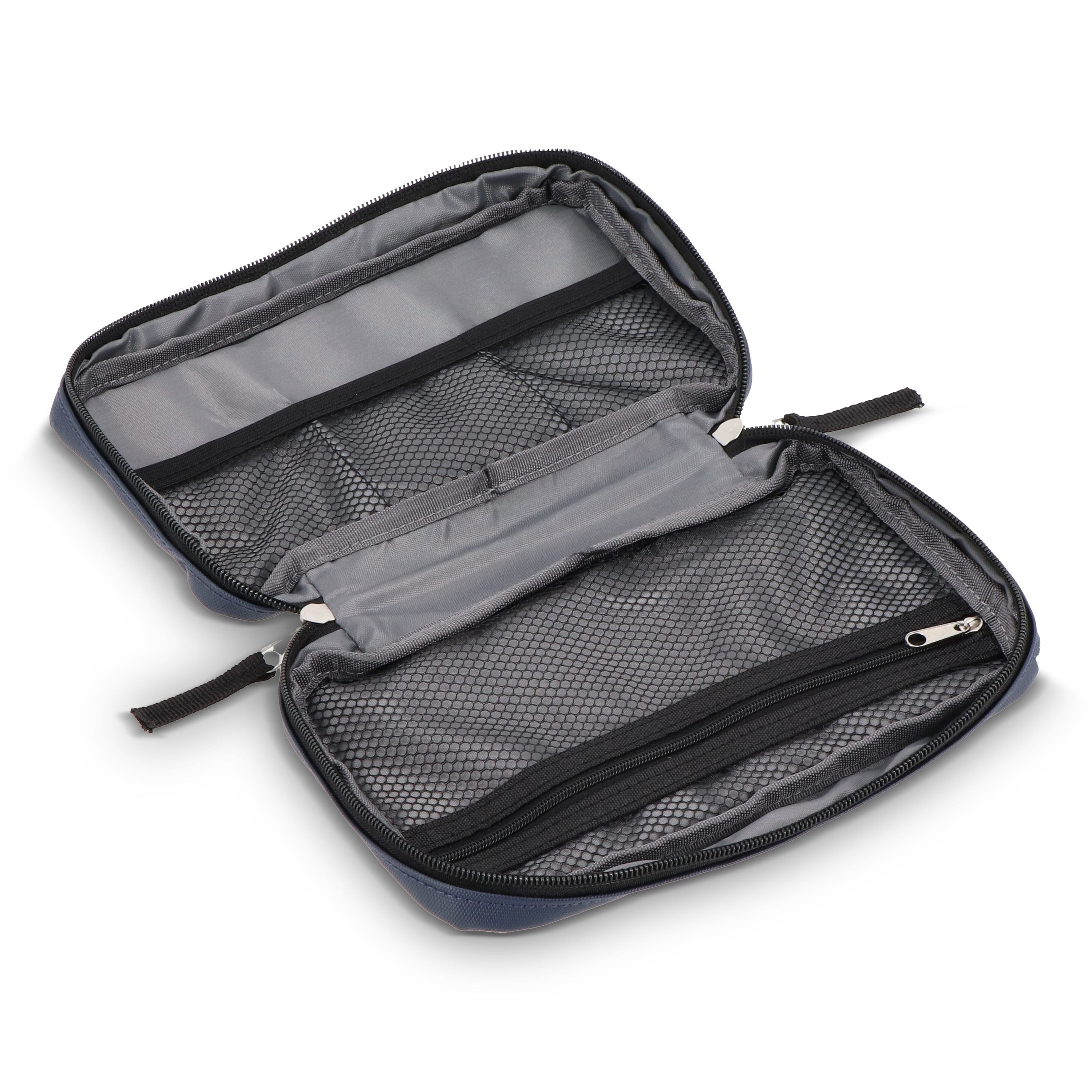rPET PU-beschichtete 210D Napa-Organizer-Tasche 22 x 13 x 4 cm - dunkelblau-724