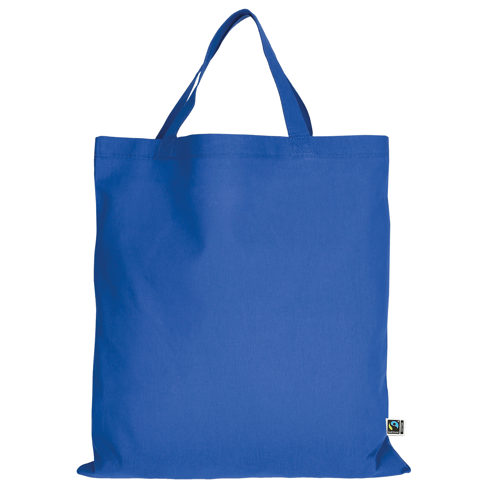Einkaufstasche Fairtrade-Baumwolle - kurze Henkel - royalblau-487