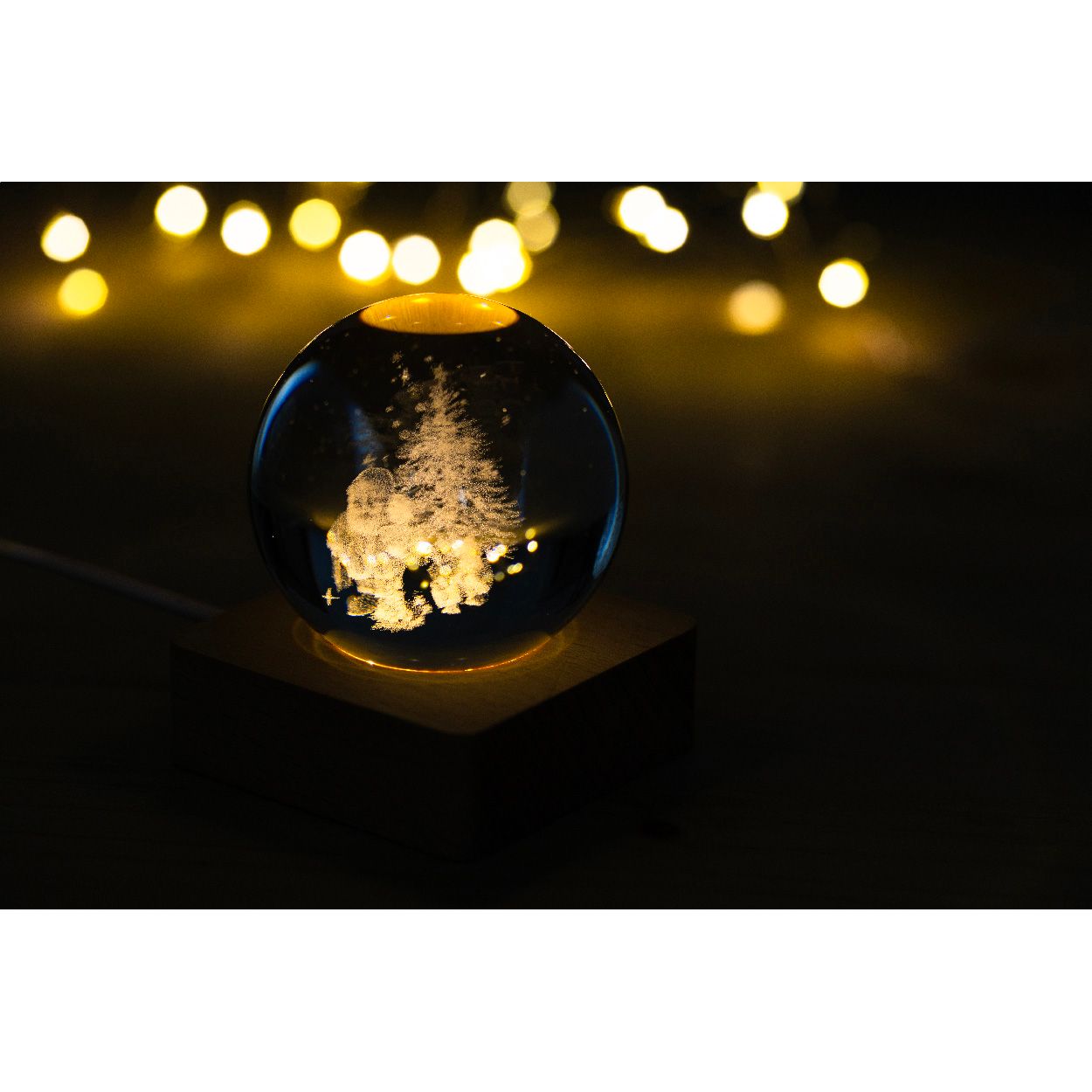 Borealis Leuchtkugel mit Weihnachtsmotiv - transparent - natur-208