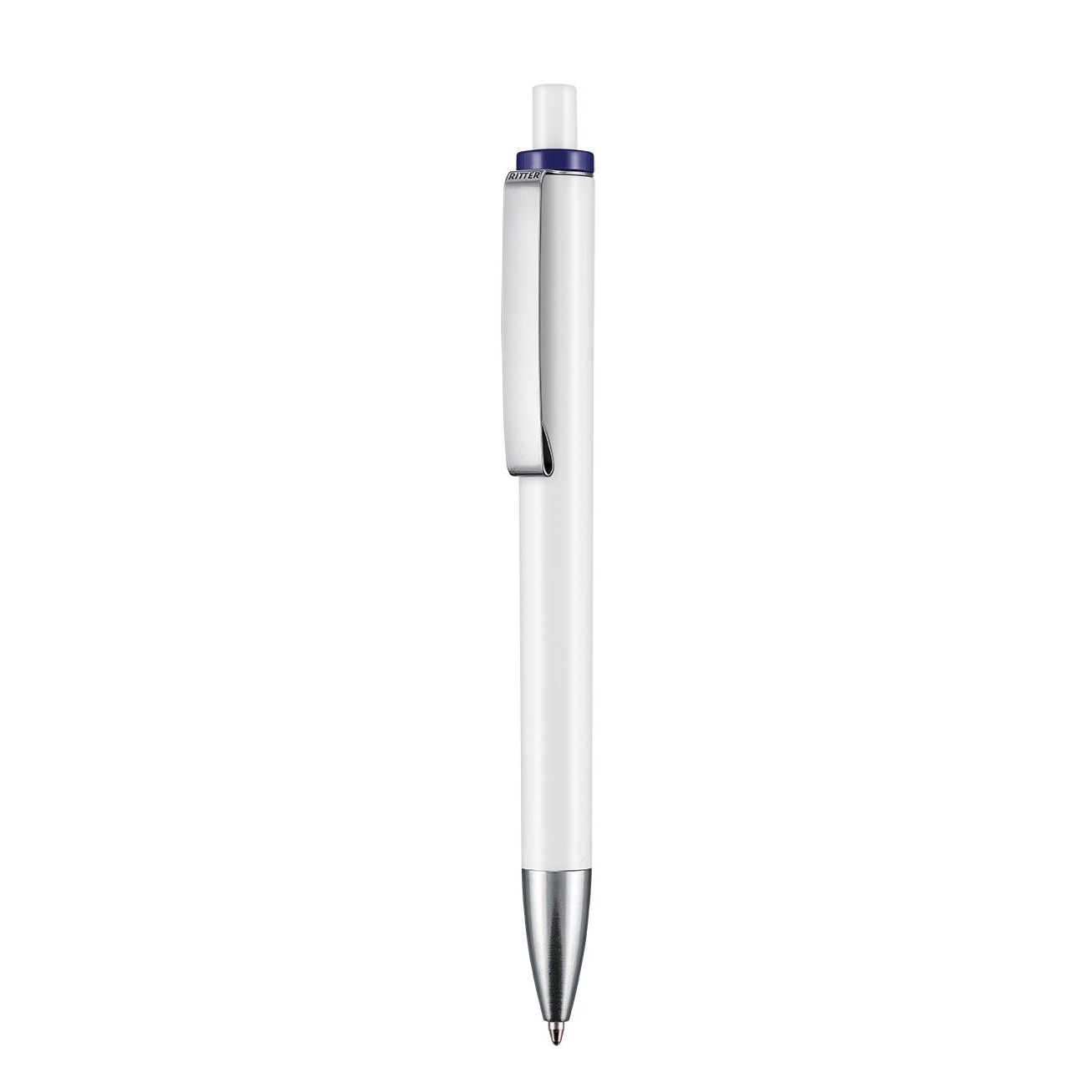 Kugelschreiber EXOS - weiss - nacht-blau-409