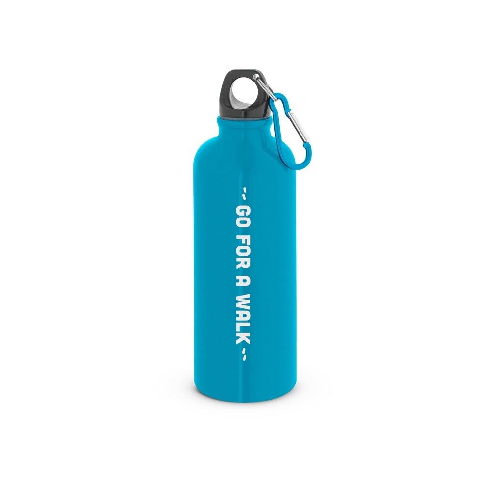 KELCE Edelstahlflasche einwandig und Karabiner, 550 ml - hellblau-774