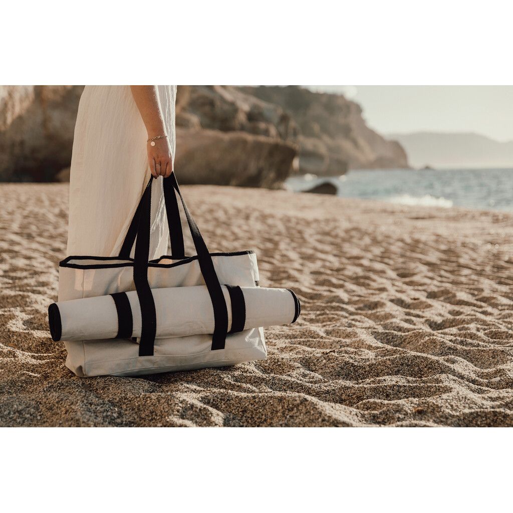 VINGA Volonne AWARE™ Strandtasche aus recyceltem Canvas - off white-411