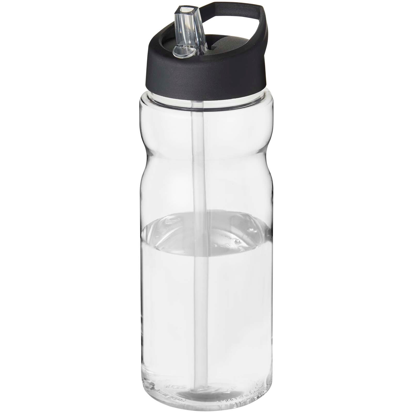H2O Active Eco Base 650 ml Sportflasche mit Ausgussdeckel - transparent -  schwarz-541