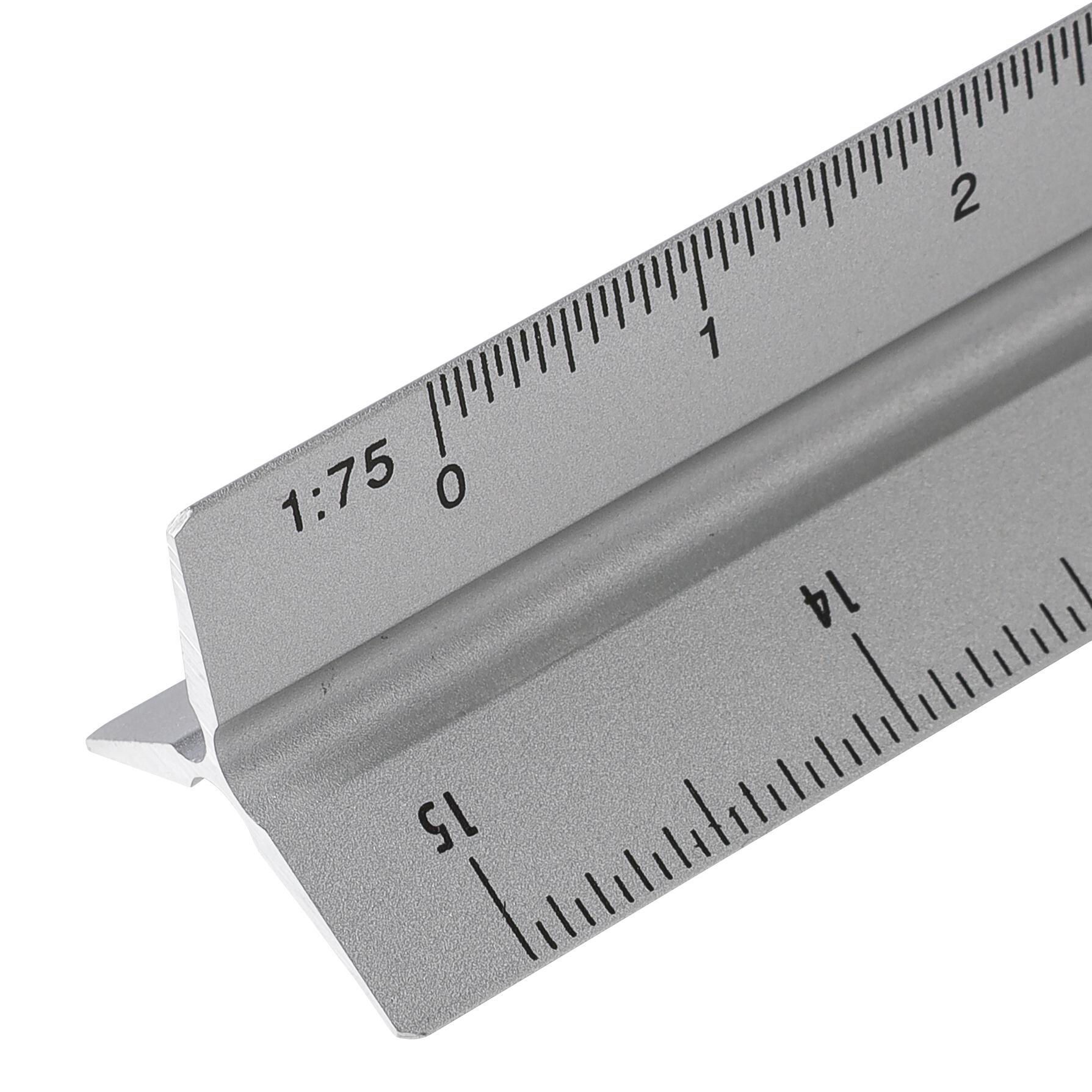 Aluminium-Dreiecklineal 30 cm Tavi - silber-486