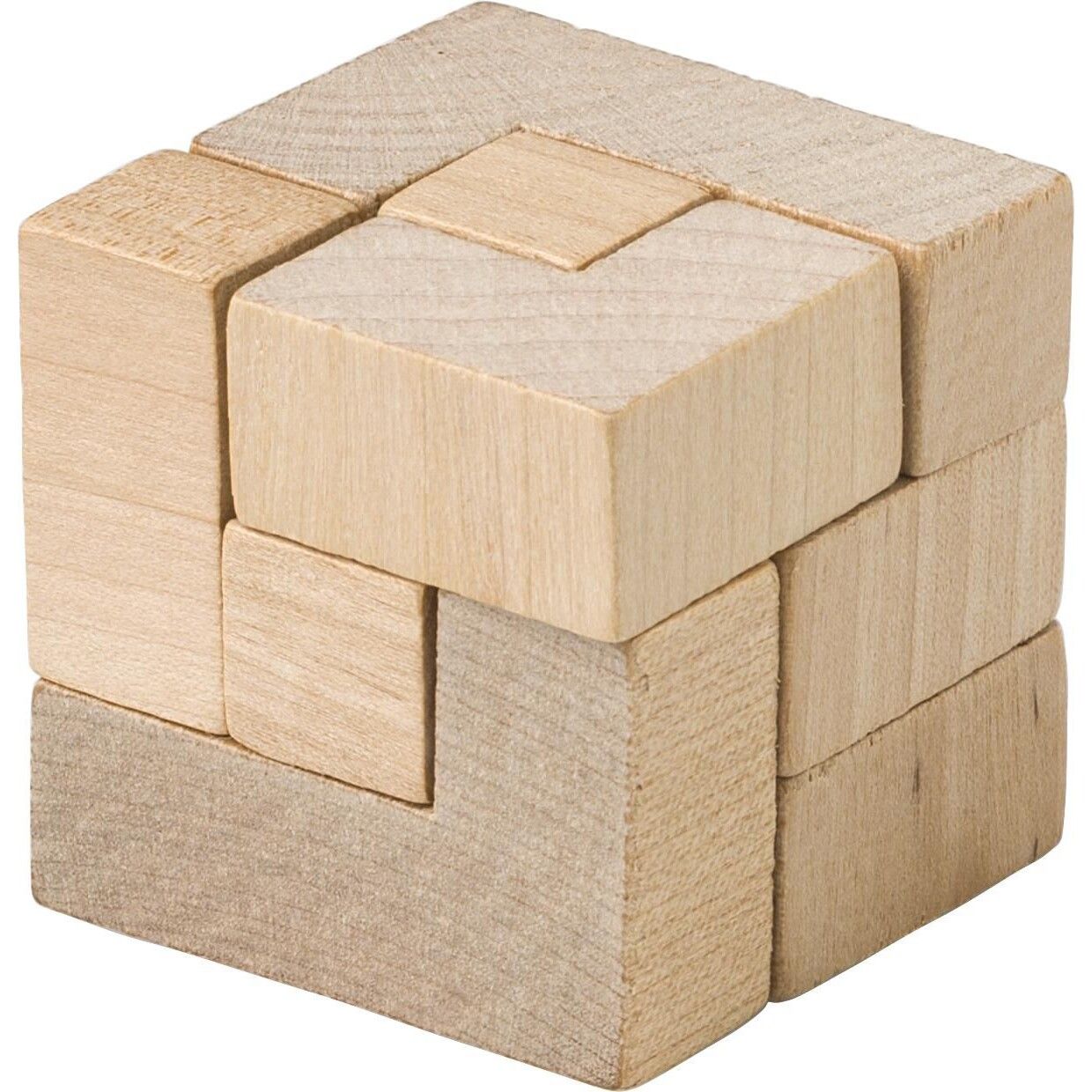 Würfelpuzzle aus Holz Amber - braun-584