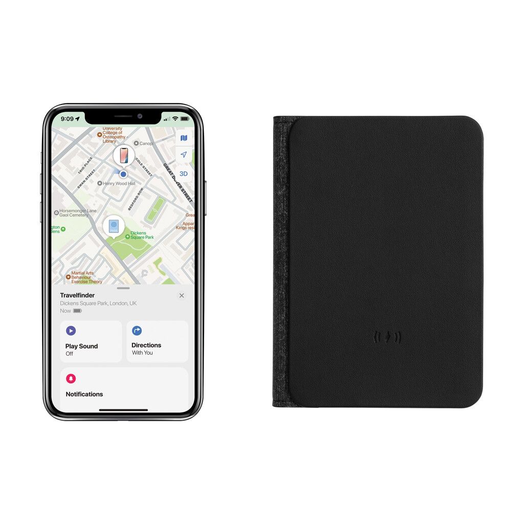 Travelfinder RCS Polyester Passtasche mit weltweiter Ortung - schwarz-370