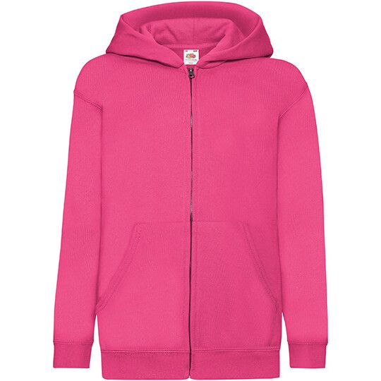 Kids´ Classic Hooded Sweat Jacket - fuchsia-952